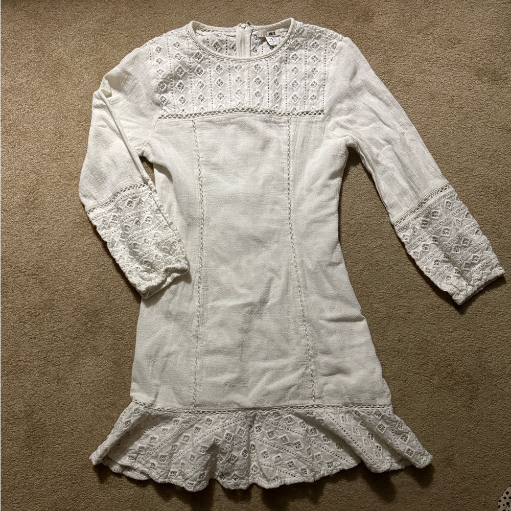 Amuse Society White Lace Mini Dress